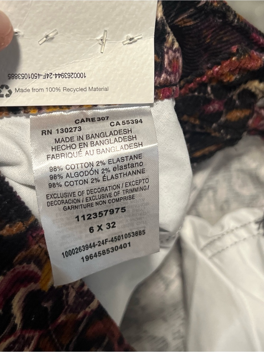 Wrangler Fierce Flare Corduroy Pants / floral - Picture 6 of 9